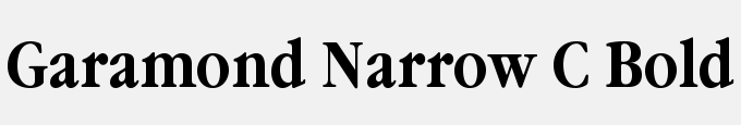 Garamond Narrow C Bold
